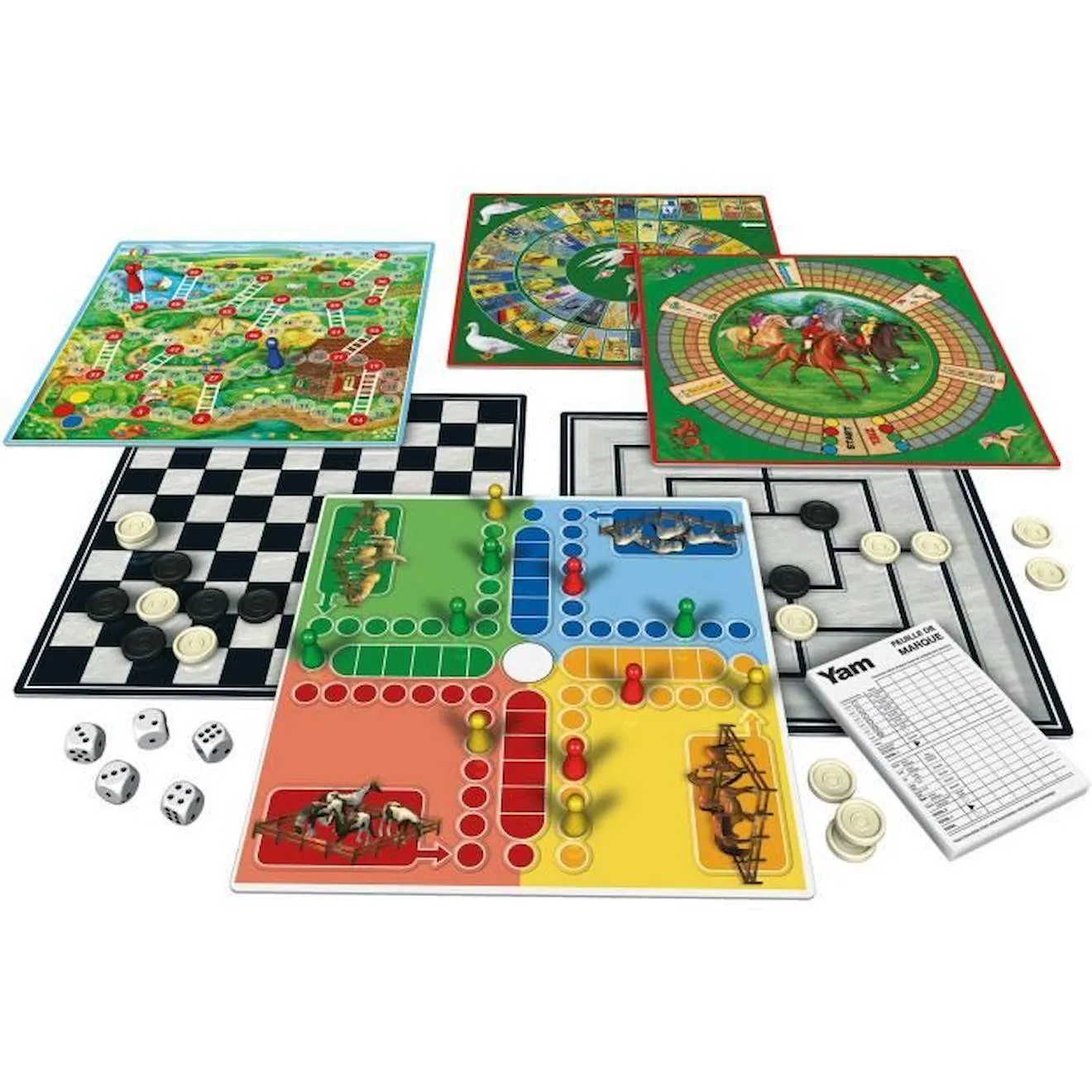 100 Jeux classique - Jeux de Société - SCHMIDT SPIELE - Profitez de 100 jeux classiques dans ce coffret complet ! rouge - Schmid