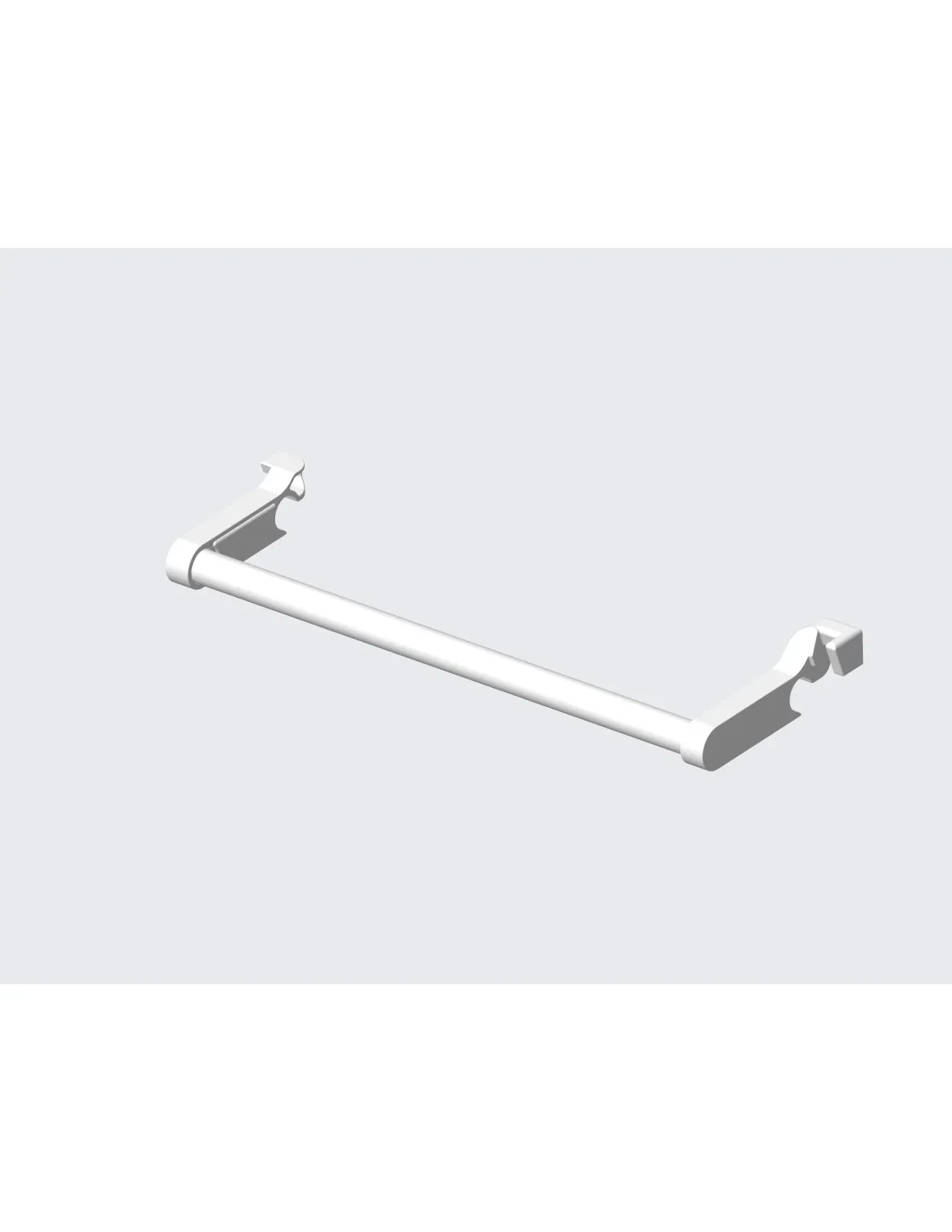 Barre pivotante tube rond ezybain largeur 500 blanc INTUIS M090044