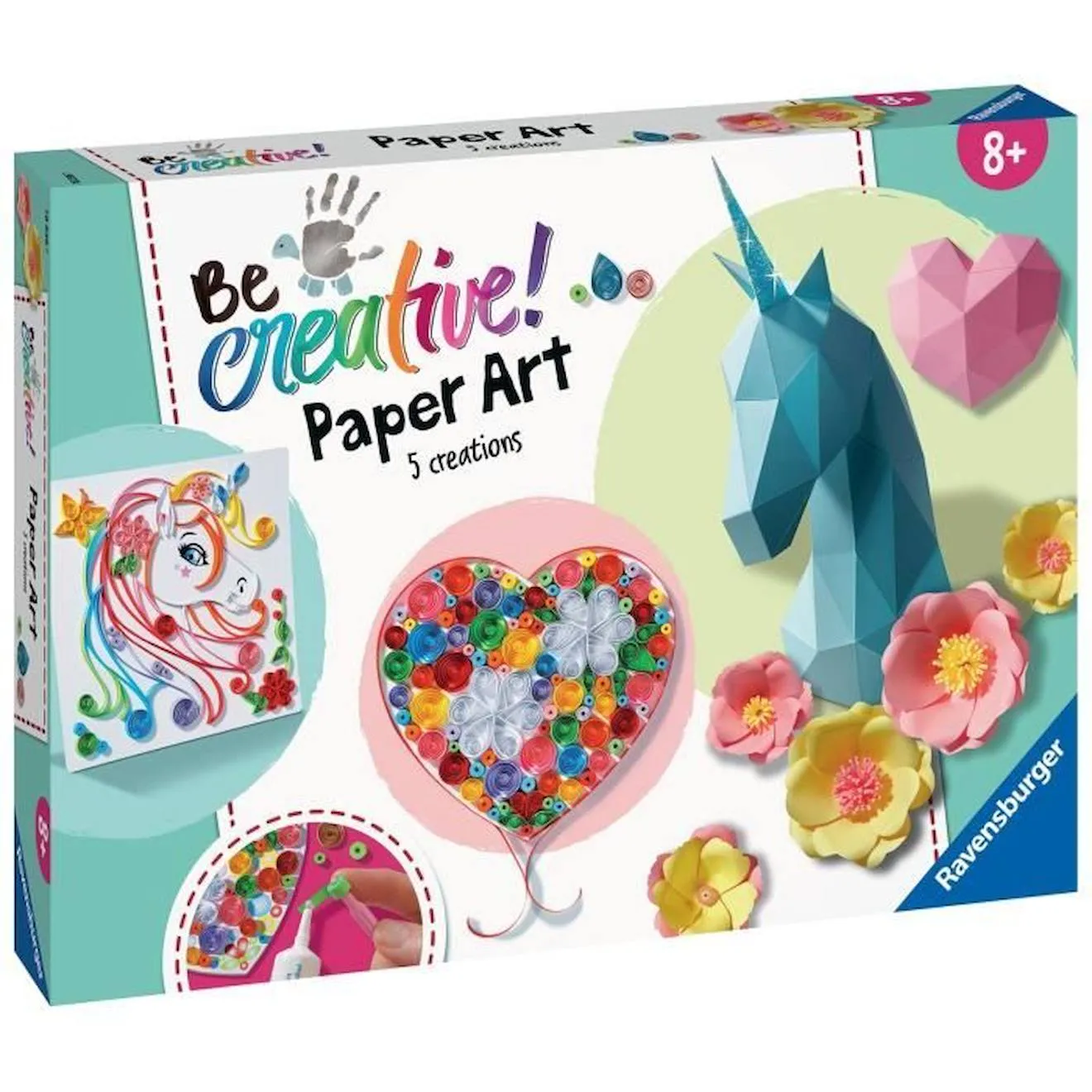 Be Creative Paper Art Maxi Origami, Pliage 3D, Quilling, 9 réalisations, Création objets, Loisir créatif, Dès 8 ans – 18236, Rav