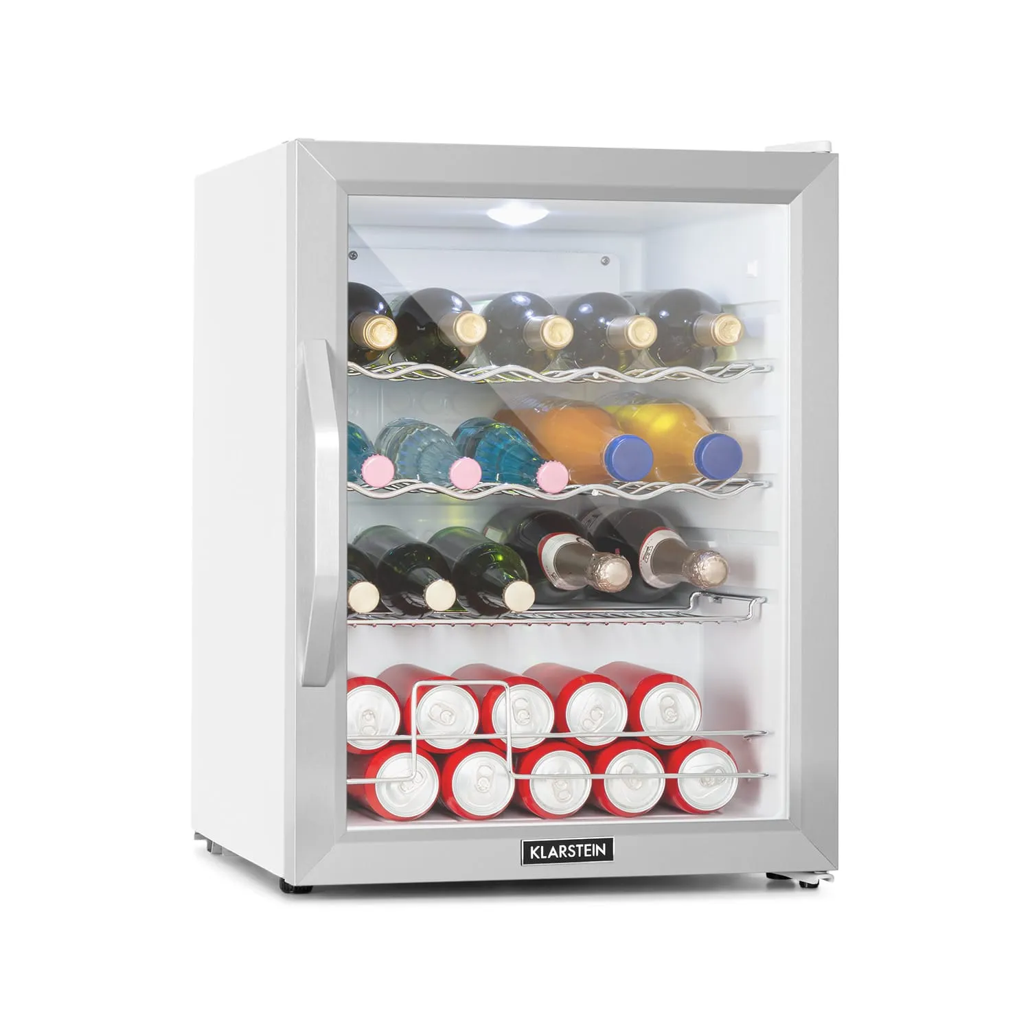 Beersafe XL Crystal White Réfrigérateur Réfrigérateur à boissons | Volume : 60 litres | 1 clayette métallique | 2 porte-bouteill