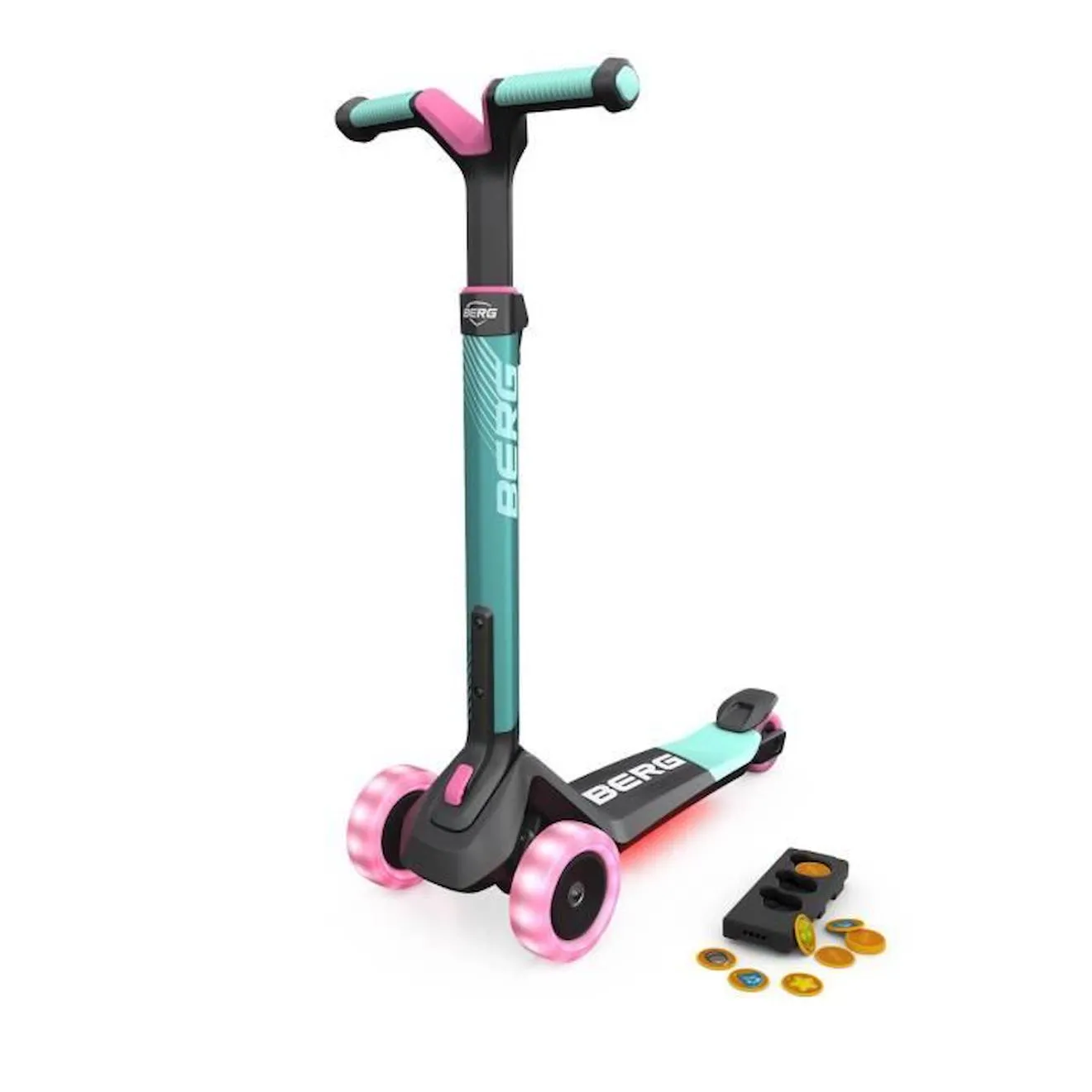 BERG - Nexo trottinette lumières pont magnétique menthe rose - Berg Toys