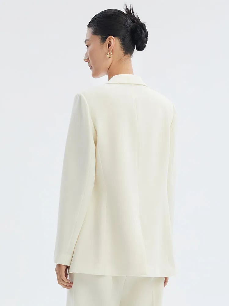 Blazer en laine peignée lavable