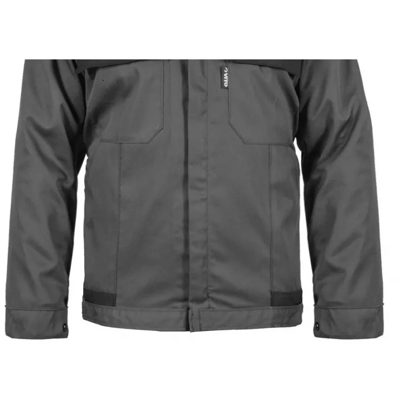 Blouson de travail Gris / Noir Taille L Polyester / Coton 4 poches VITO