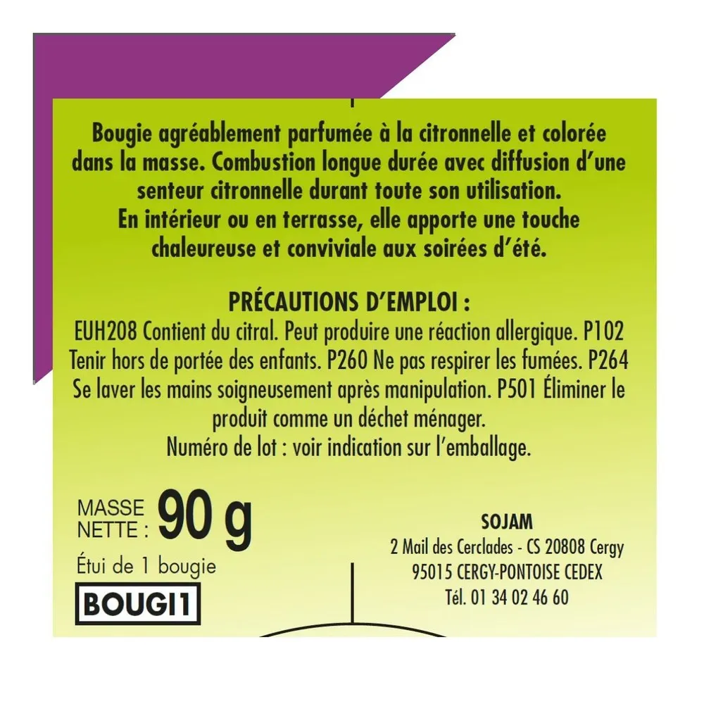 Bougies acto citronnelle: ambiance et sécurité pour vos soirées