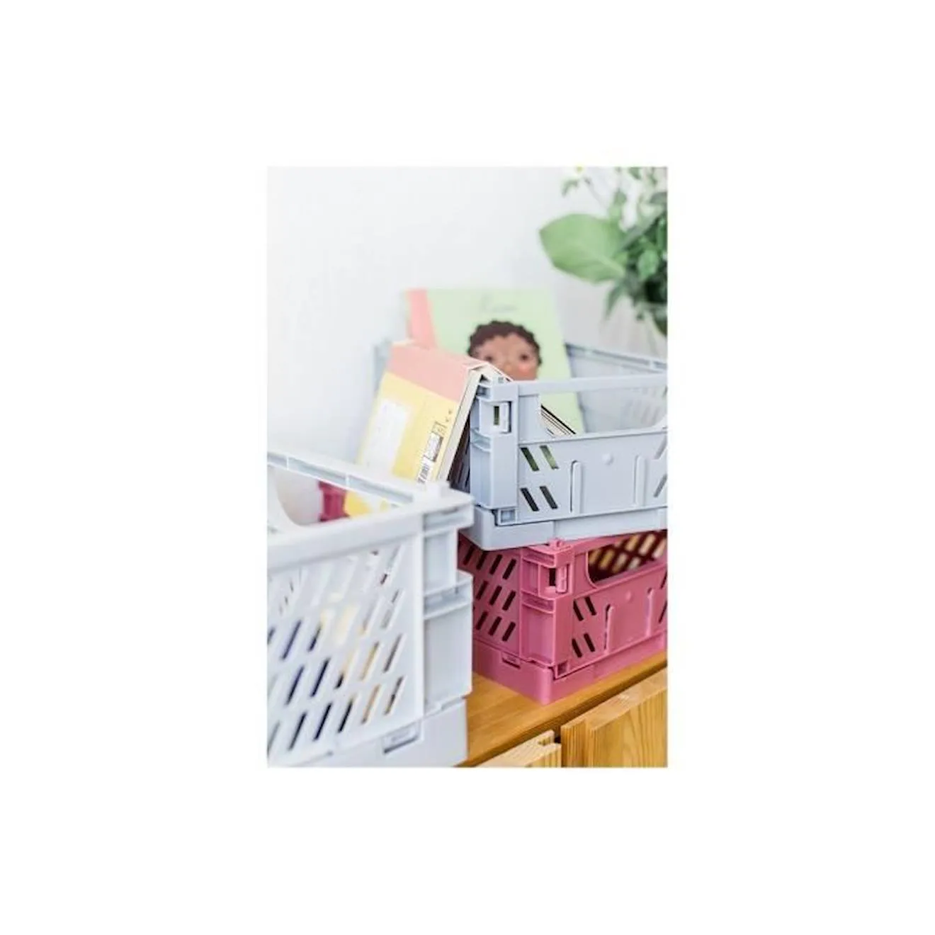 Caisses de rangement Clara, set de 3 rose - Kindsgut