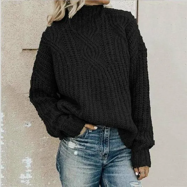 Carolina | Pull tricoté décontracté de couleur unie