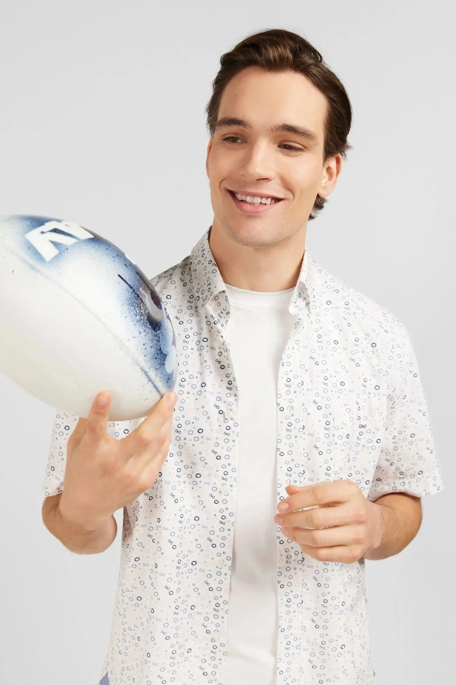 Chemise manches courtes Eden Park blanche