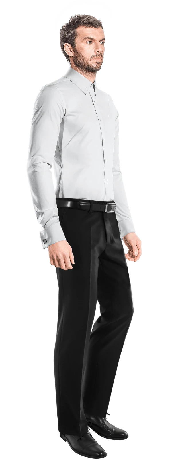 Chemise Premium blanche popeline pin collar