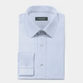 Chemise Premium blanche à rayures à boutons de manchettes twill