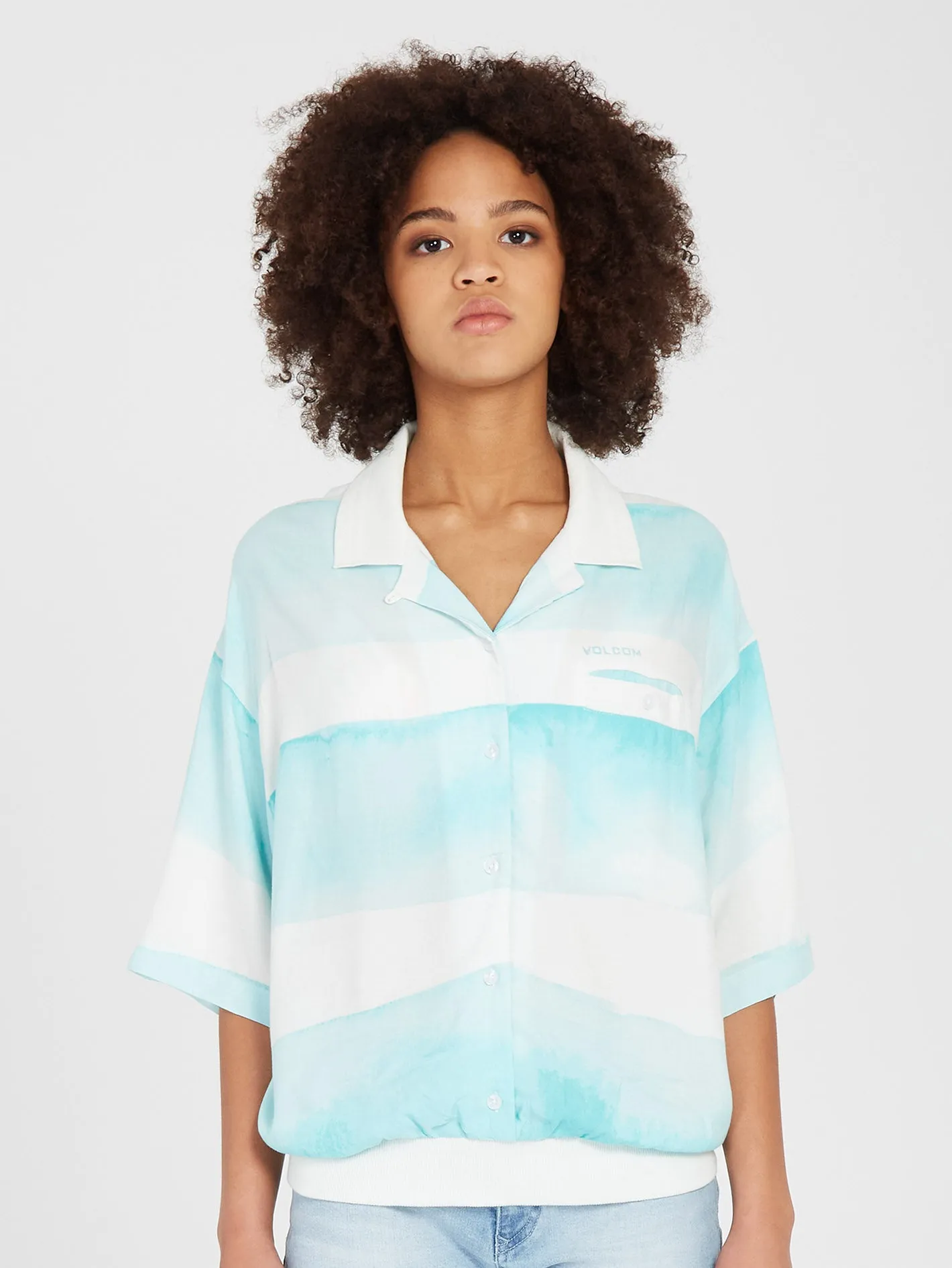 Chemise Stay Stripes - PALE AQUA