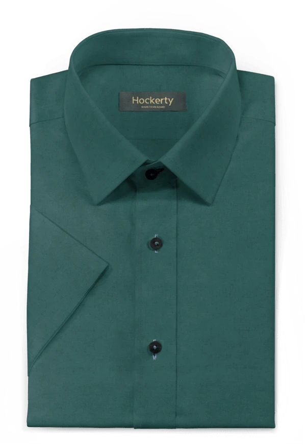 Chemise à manches courtes en coton/lin