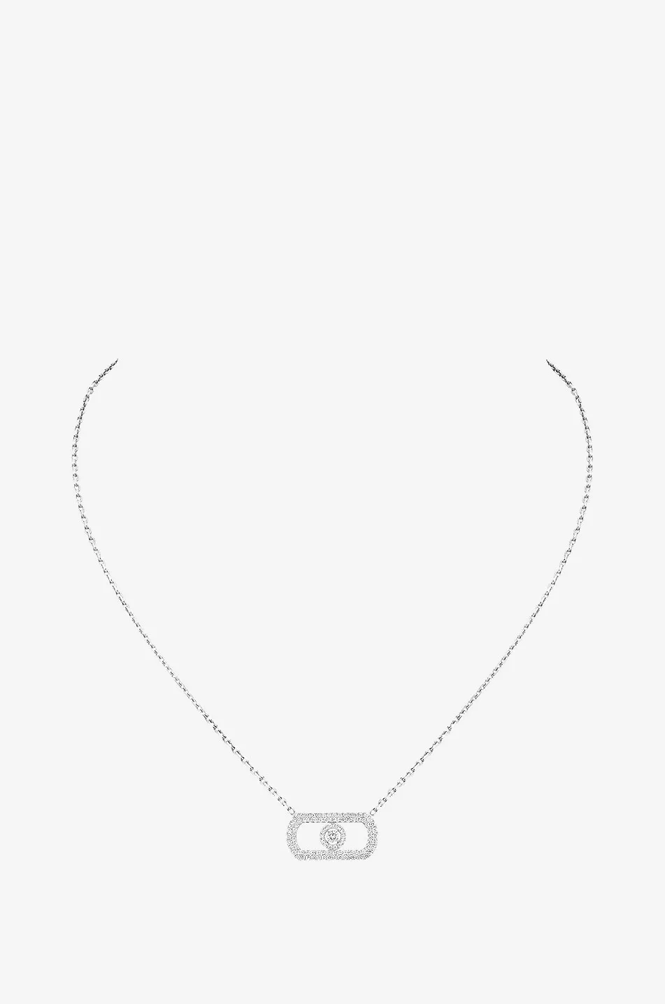 Collier en or blanc et diamants So Move Pavé
