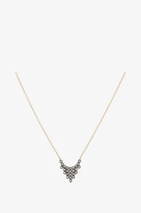 Collier en or jaune et diamants Pétale