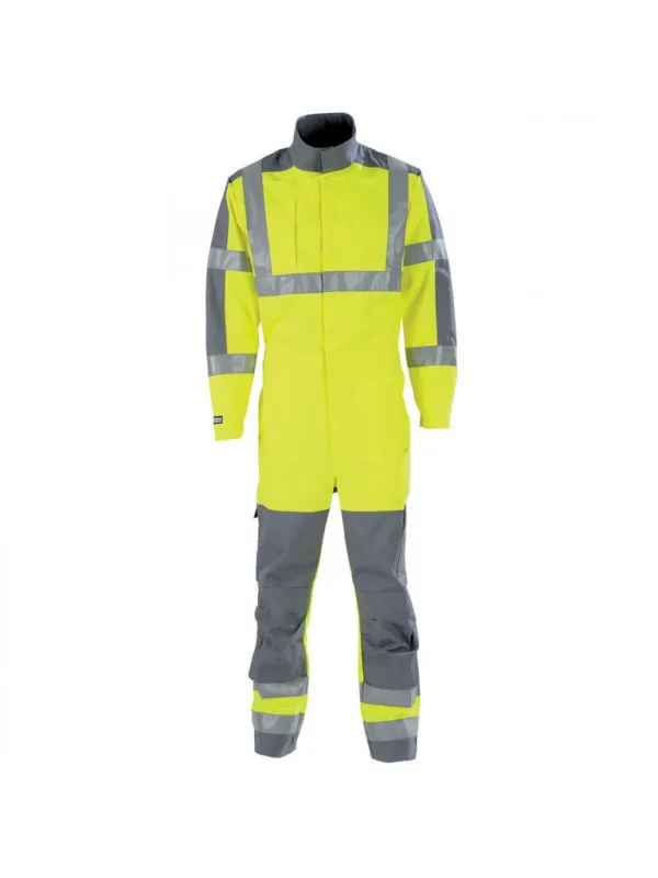 Combinaison de travail Hivi jaune fluo etgris acier rhea A. Lafont
