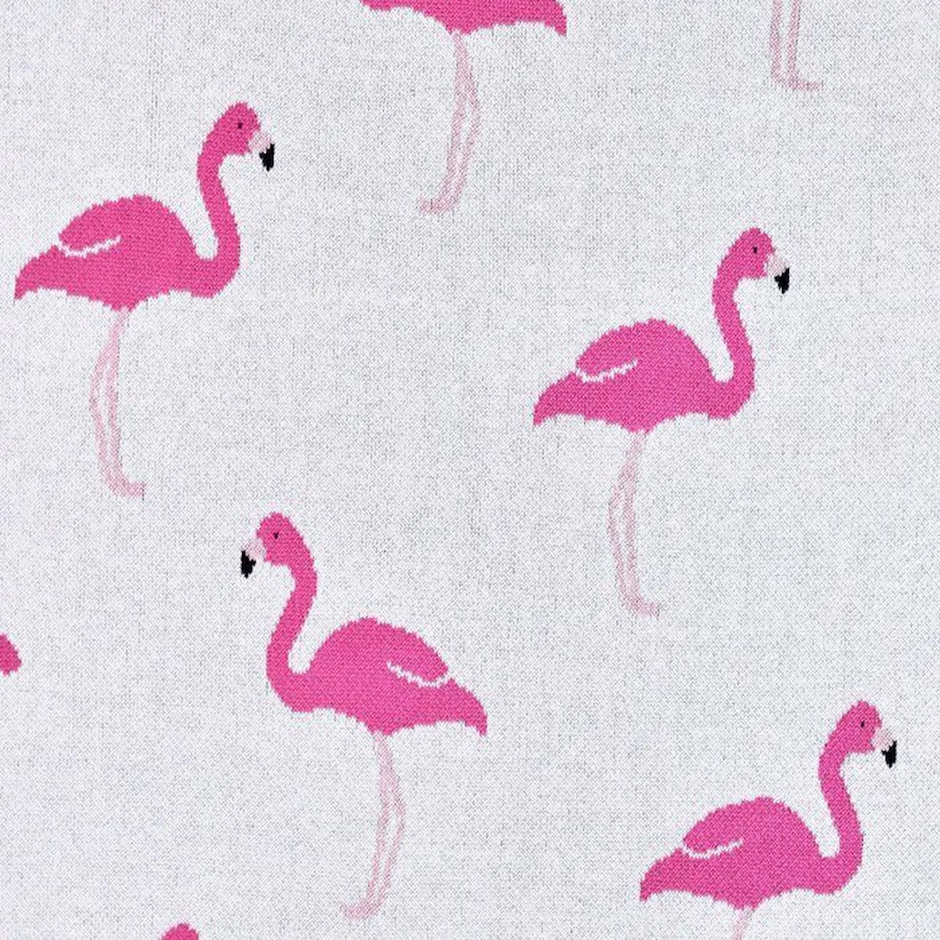 Couverture pour en coton bio FLAMANT ROSE gris - Sevira Kids