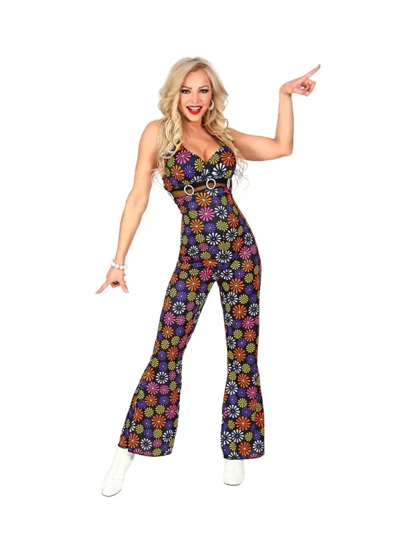 Déguisement Disco femme Multicolore (combinaison groovy)