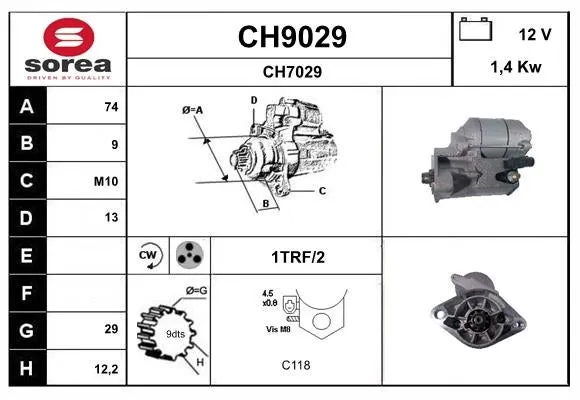 Démarreur SNRA CH9029 