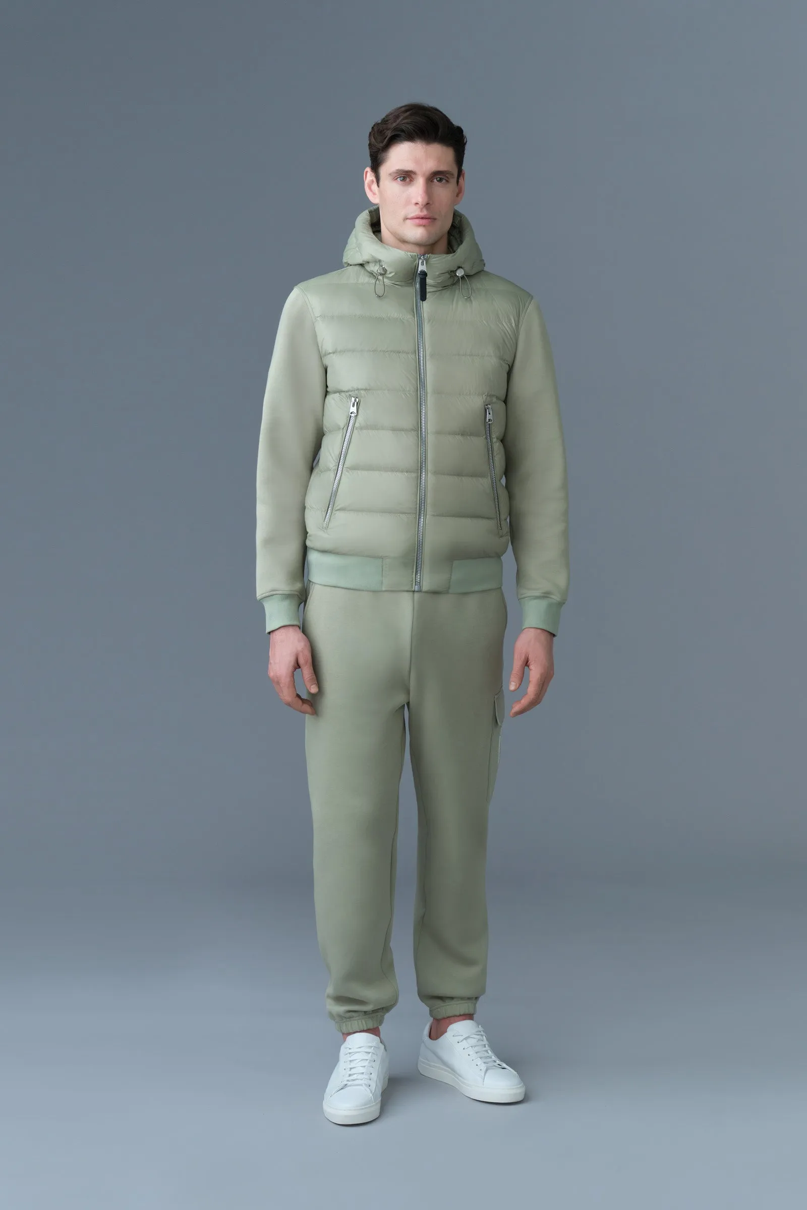 FRANK-R Manteau de confection hybride à capuchon
