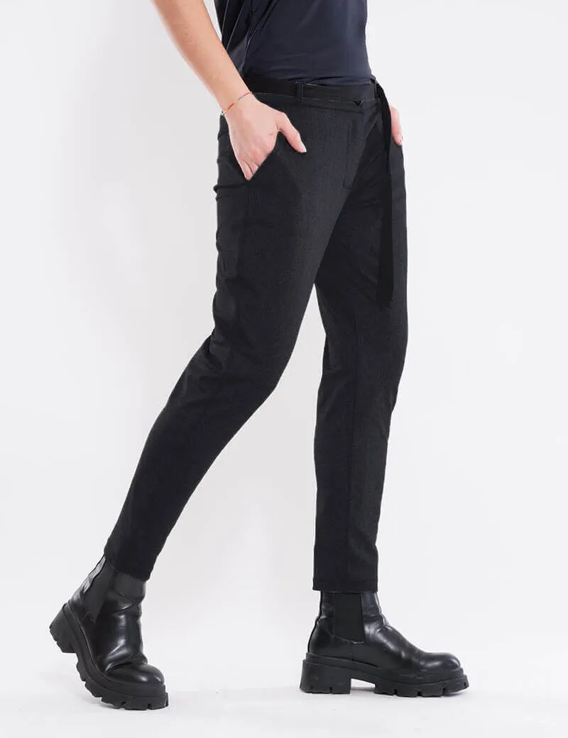 HBT - Basics - Kristiana Pantalon City Straight Noir - Boutiques Seven's