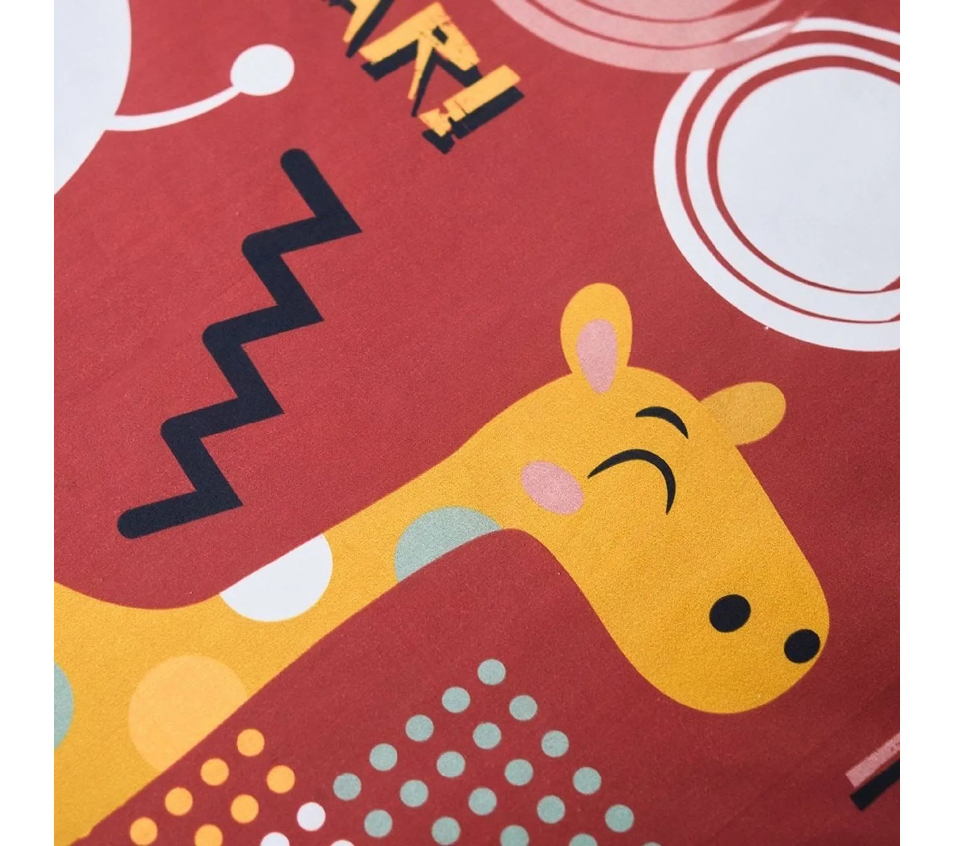 Housse De Couette 140x200 Kids Happy Savane + 1 Taie 100% Coton 57 Fils