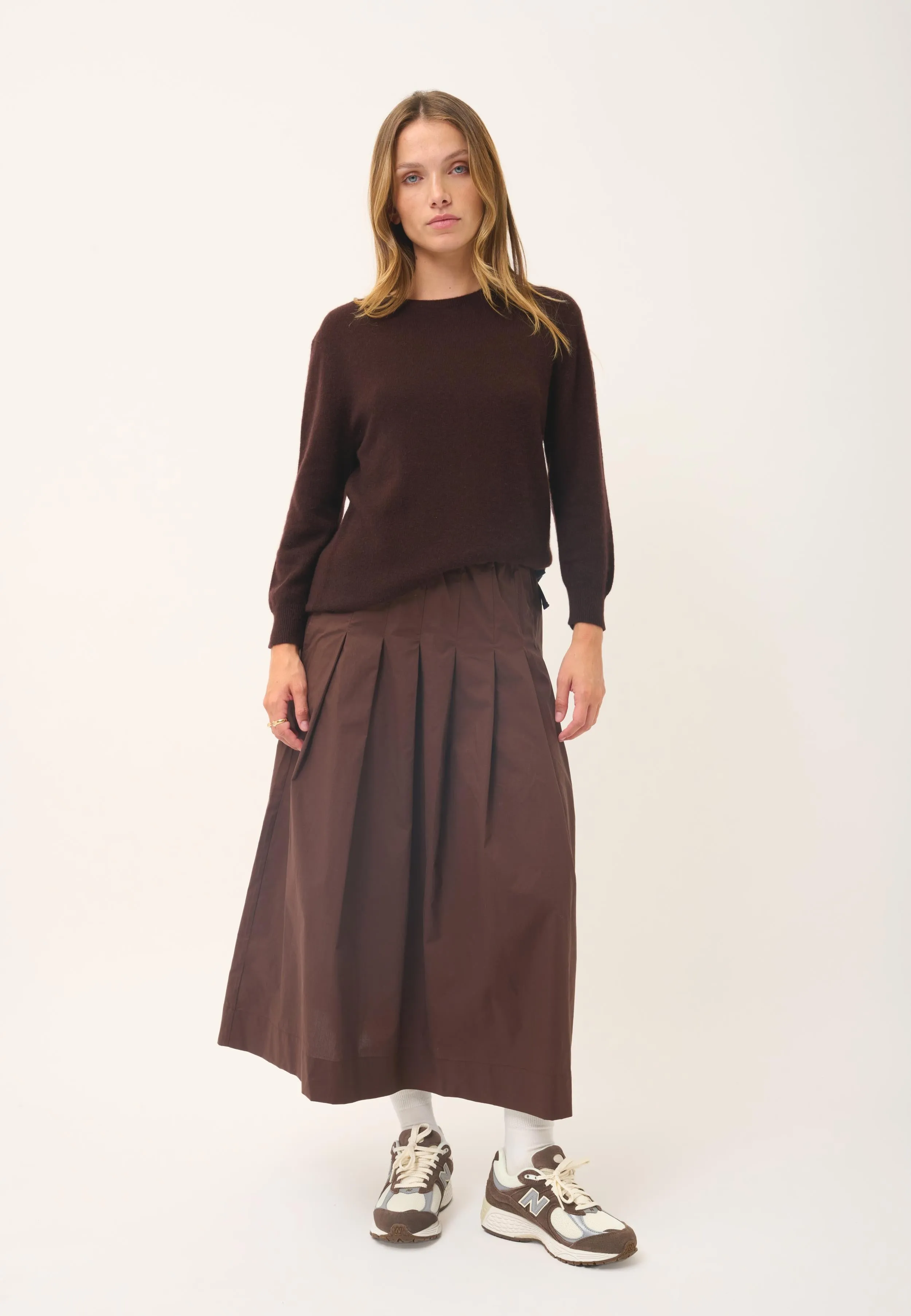 JANICE pull col rond choco