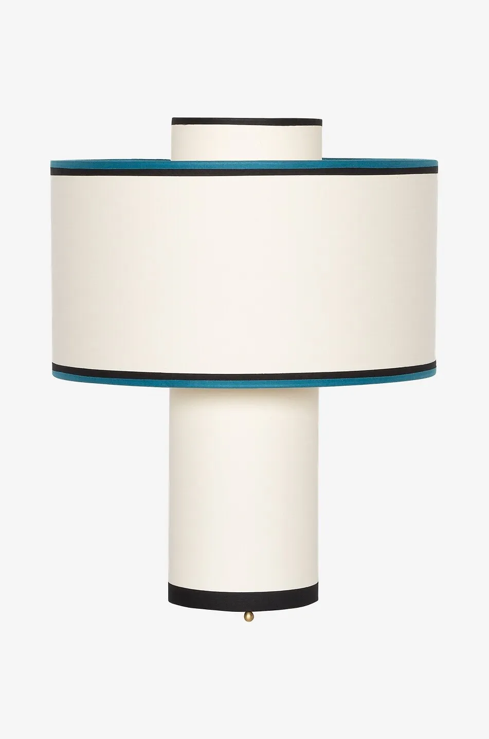 Lampe à poser en laiton et tissu Bianca - H47