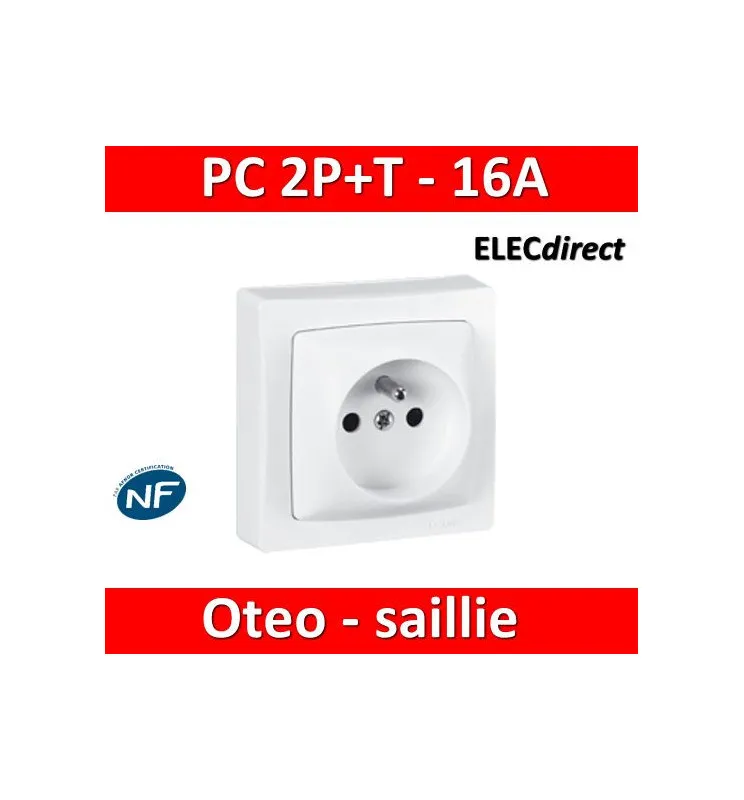 Legrand - Oteo - Prise de courant - 2P+T - 16A - 230V - Réf : 086027