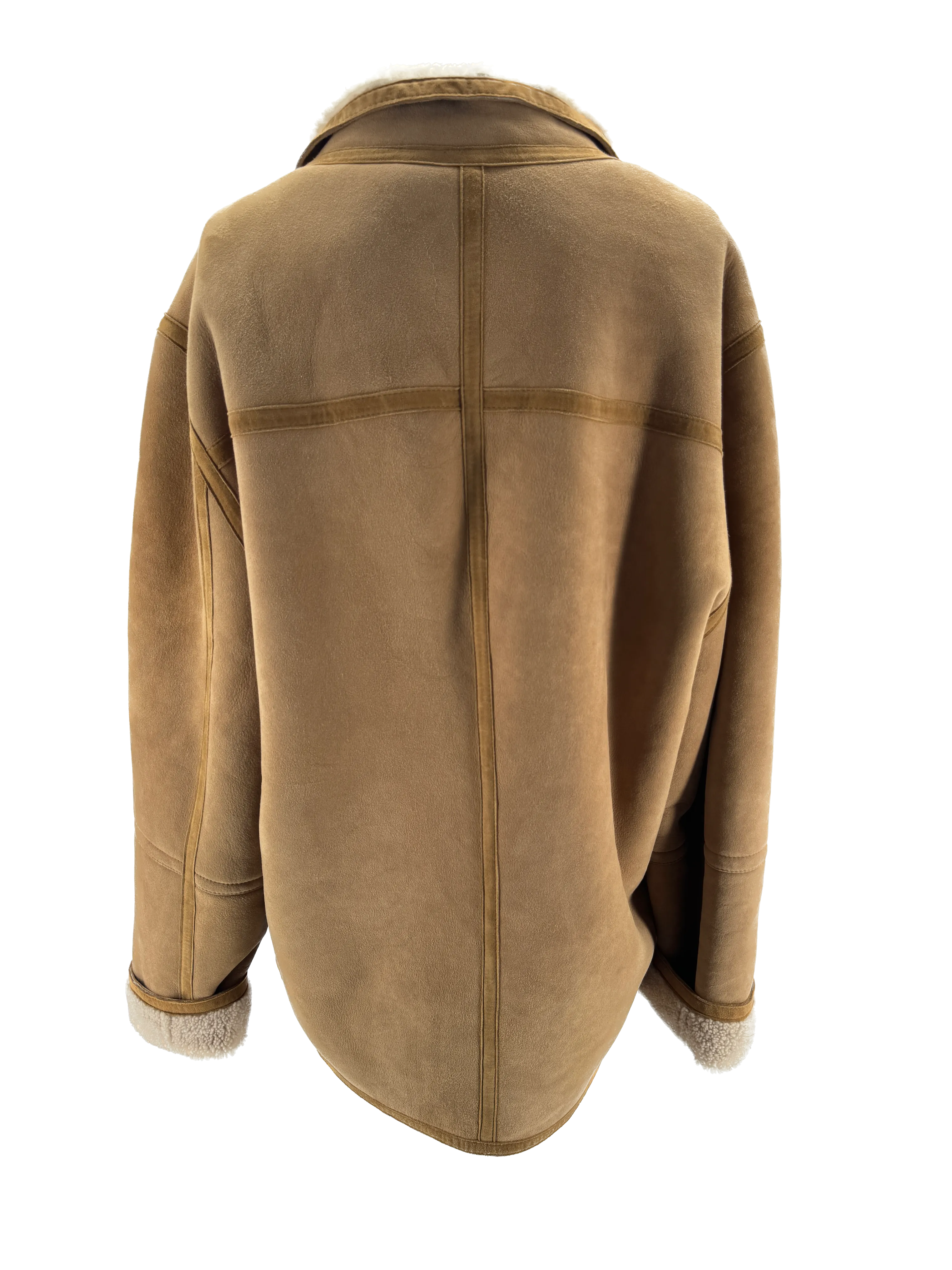 Manteau marron en cuir