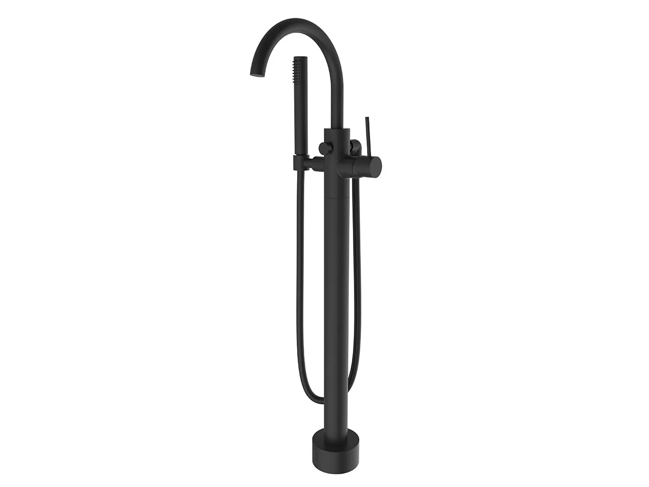 Mitigeur monocommande baignoire îlot Detroit noir mat 