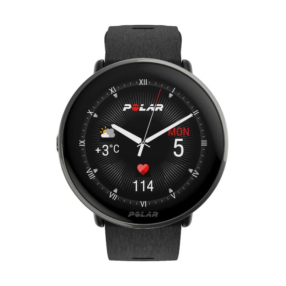 Montre connectée Mixte Polar Ignite 3 Titanium Silicone Noir S-L  | 3 Suisses