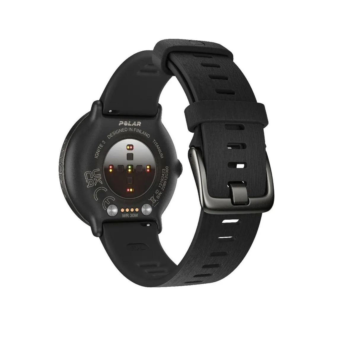 Montre connectée Mixte Polar Ignite 3 Titanium Silicone Noir S-L  | 3 Suisses