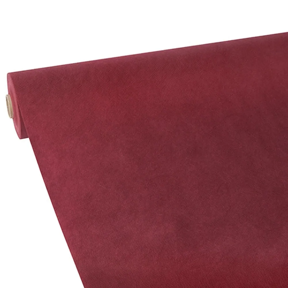 Nappe aspect textile non tissée 'soft selection' 25 mx1,18m bordeaux par 4
