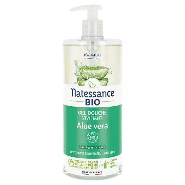 Natessance Gel Douche Aloe Vera Vivifiant 1L