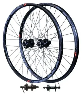 PAIRE ROUES 29  VTT JANTE ALU TRAXX TUBELESS READY NOIR FREIN DISQUE 6T SHIMANO DEORE M475 BLOCAGE RAPIDE CASSETTE 8/9/10V (622x