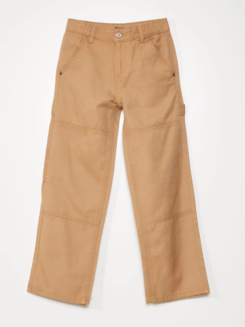 Pantalon carpenter style workwear - Beige