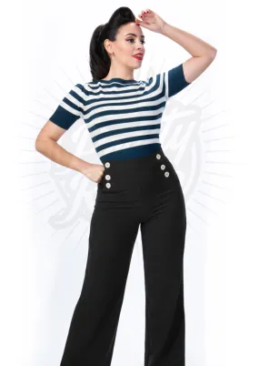 Pantalon de marin rétro Noir – Pretty Retro