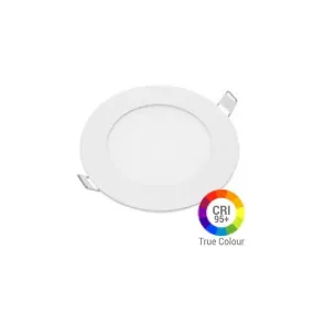 Plafonnier led rond 6w extra plat encastrable irc95 blanc du jour 6000k
