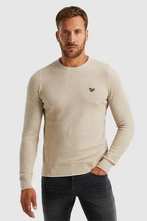 PME Legend Pull Mouliné Ecru PKW2411330-7011 commander en l