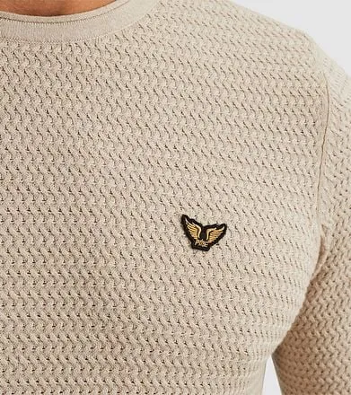 PME Legend Pull Mouliné Ecru PKW2411330-7011 commander en l