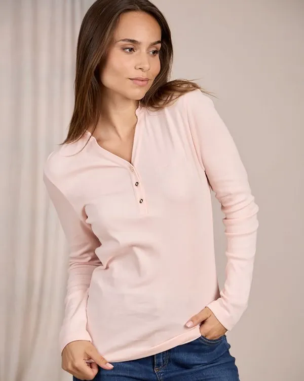 Polo Coralie rose pâle 