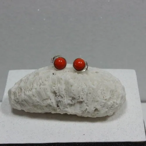 Puce oreille argent orange
