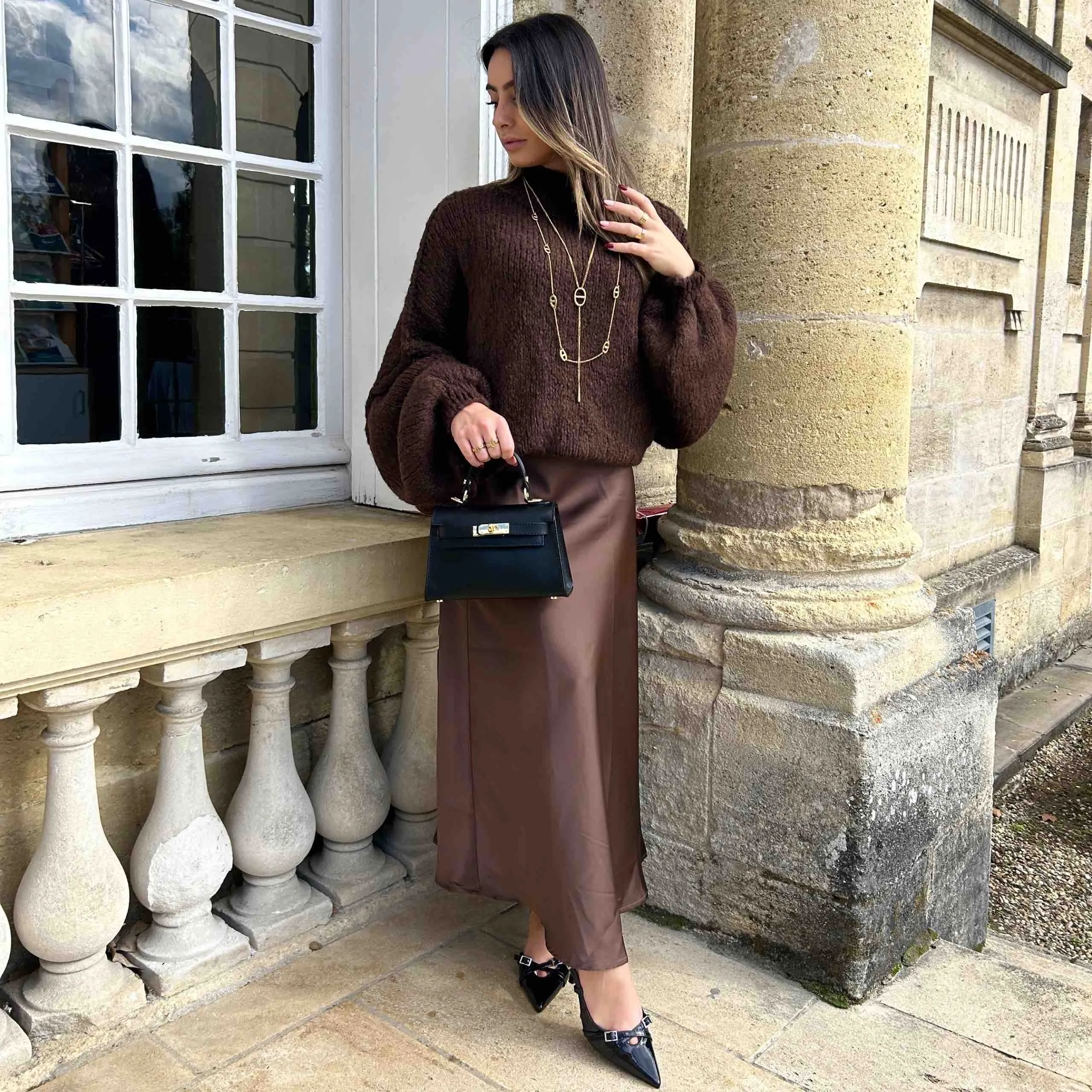 Pull CLARA marron
