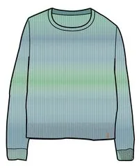 Pull Fika en maille recyclée - Bleu Mer Dégradé