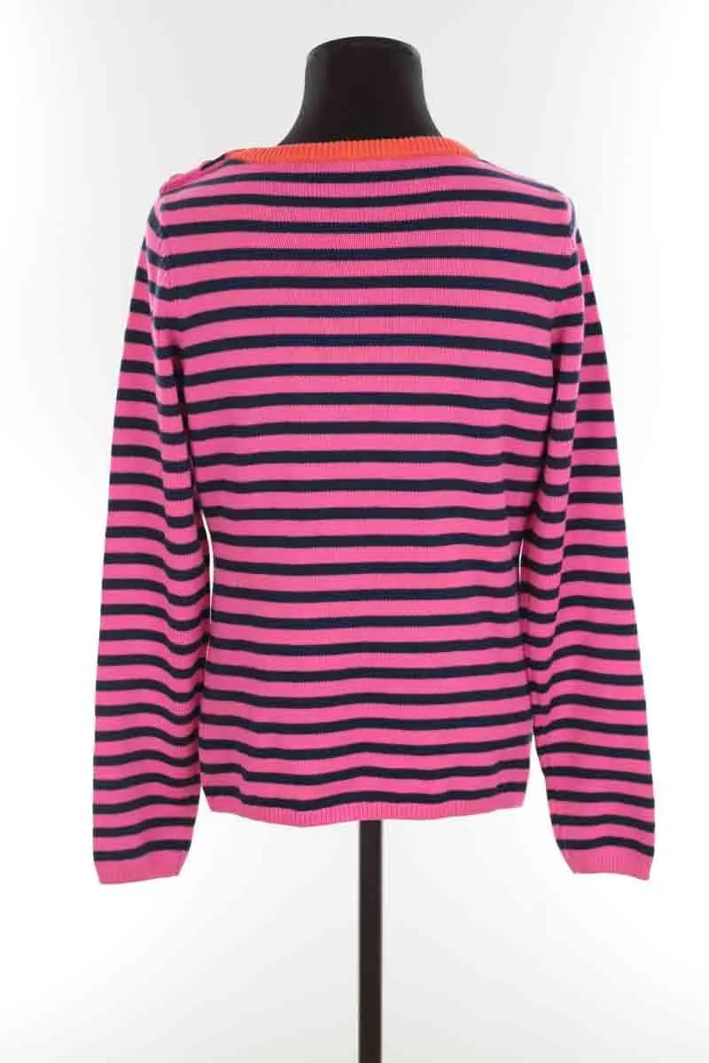 Pull-over en coton Manoush rose. Matière principale coton. Taille 40.