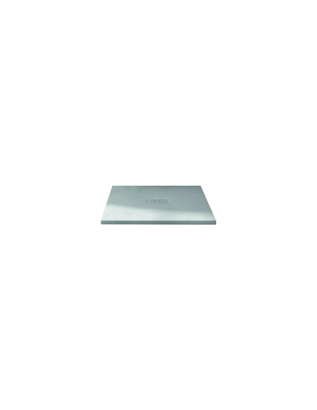 Receveur de douche extra plat Kinerock Evo Blanc effet pierre 80x80 KINEDO RD9002