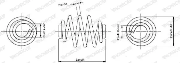 Ressort de suspension MONROE SN2207 