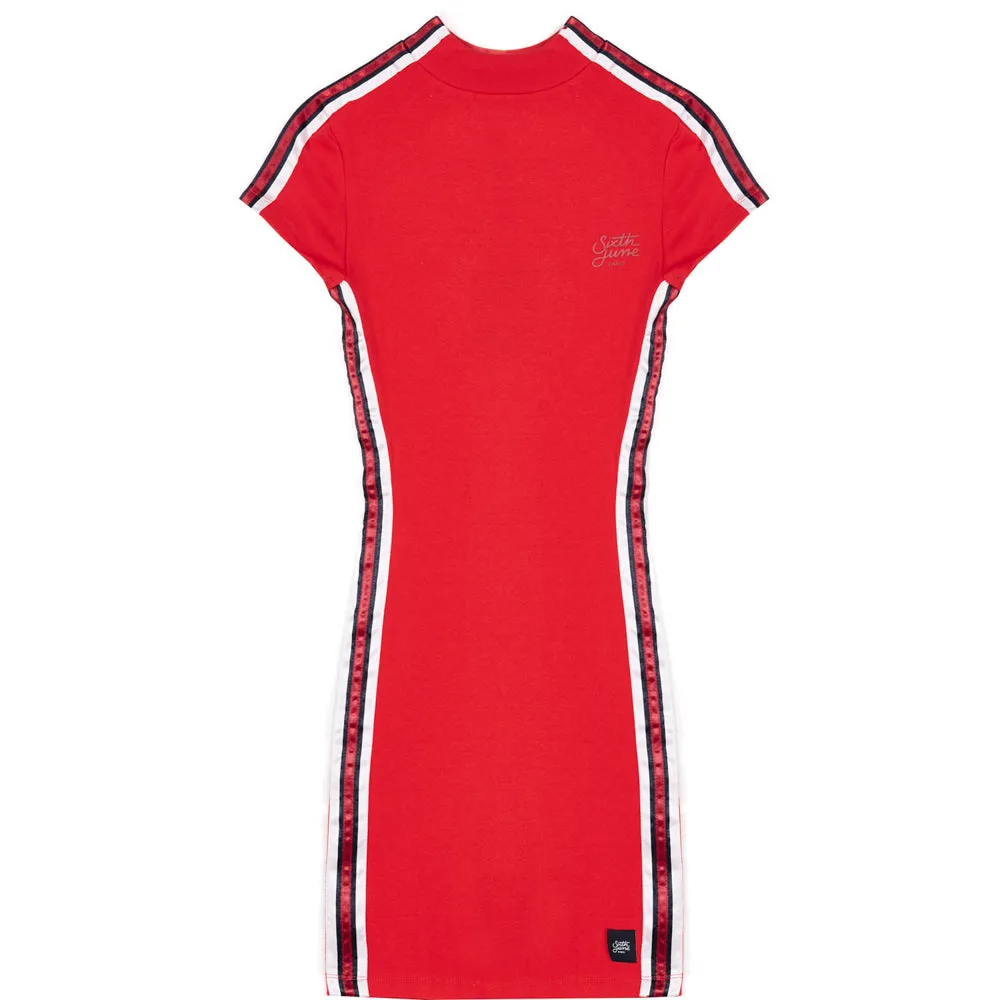 Robe bande tricolore rouge
