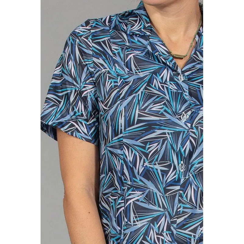 Robe ouverte à l'avant - 3 boutons - motif printemps