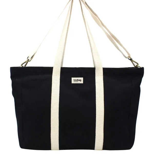 Sac cabas Noir en coton bio - Jean