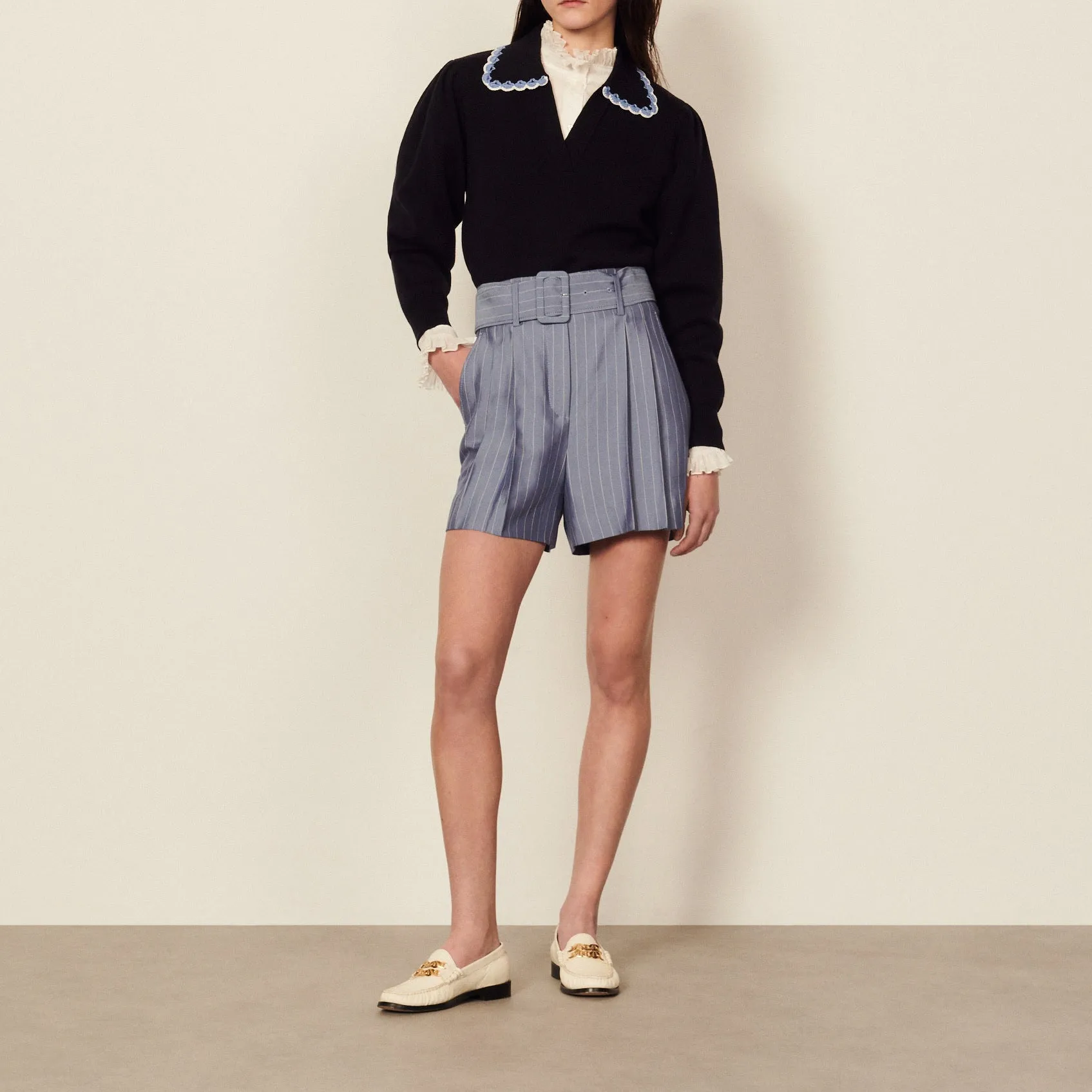 Short rayé